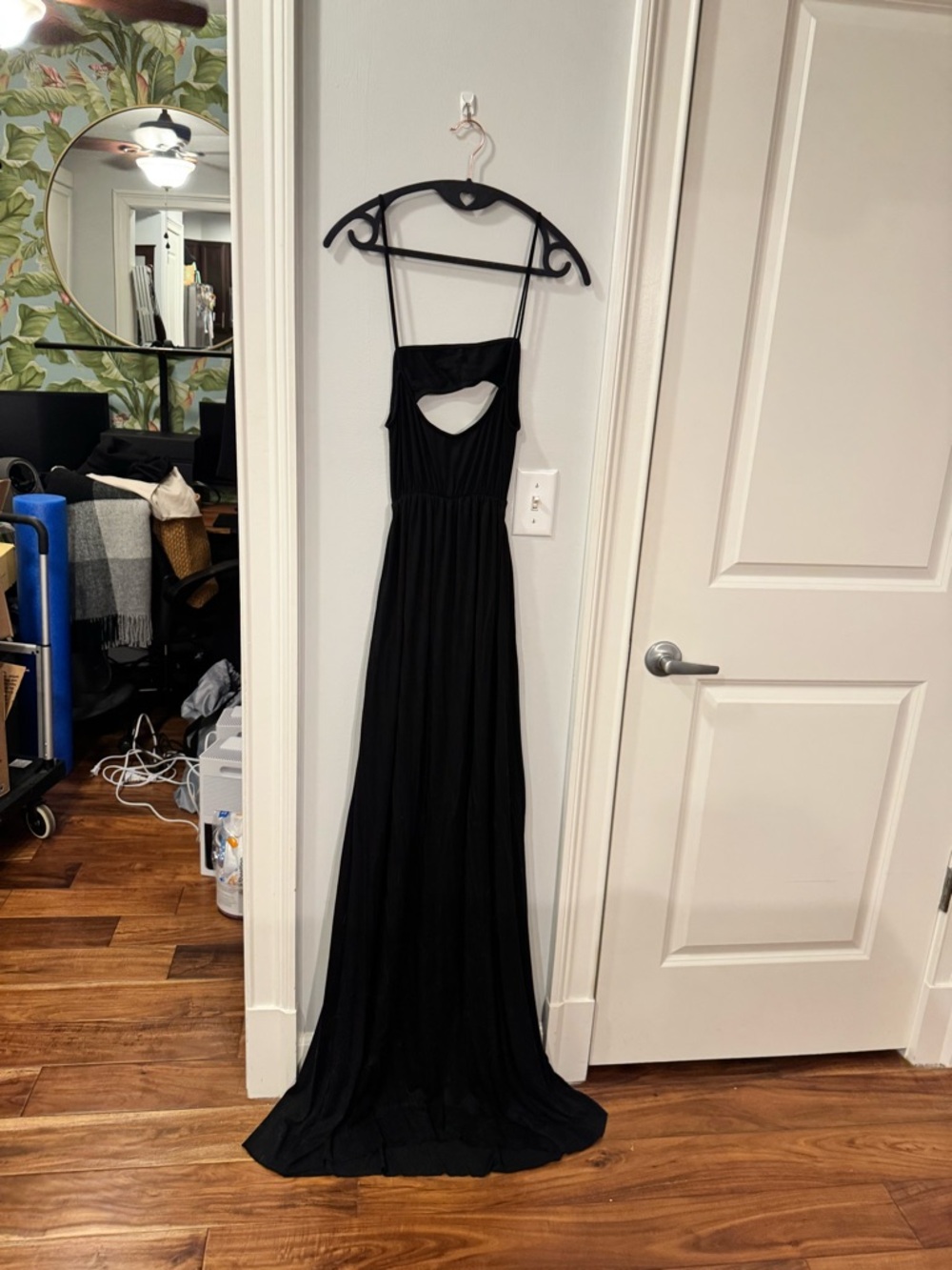 Rachel Pally Black Maxi Dress with Front Cutout